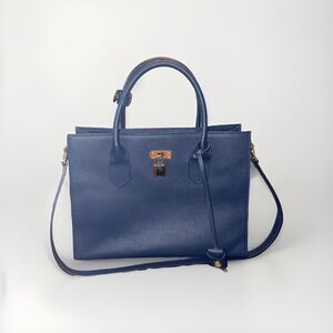 Samantha Thavasa Satchel Bag 2-Way Shoulder & Tote Bag Navy Blue